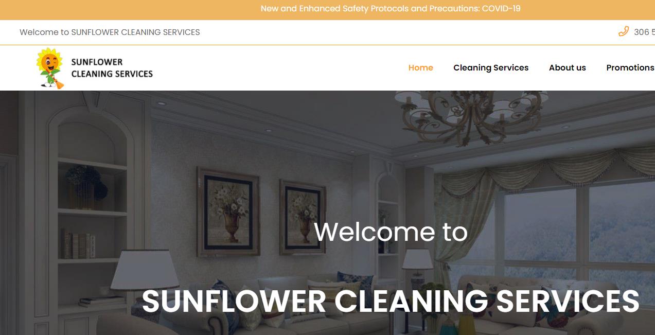 Warm congratulations on   Sunflower Cleaning Services LTD Website opened