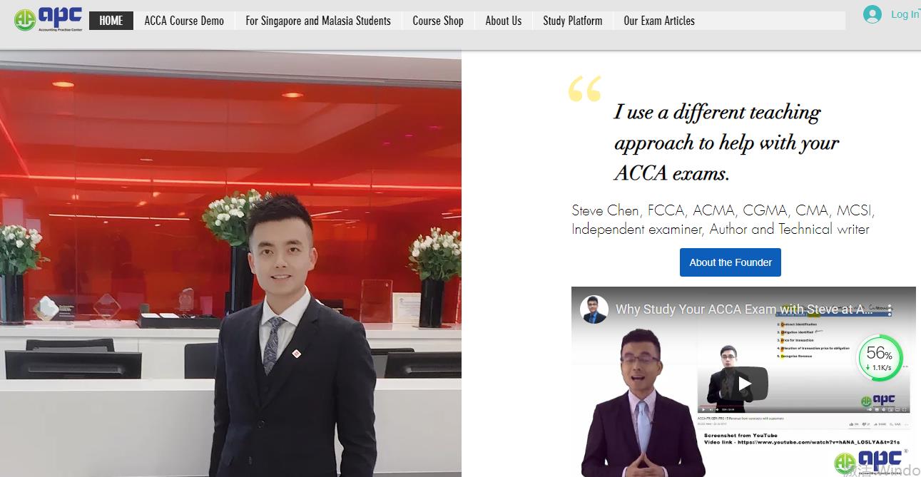 Warm congratulations on Study ACCA online  Global APC LTD Website opened