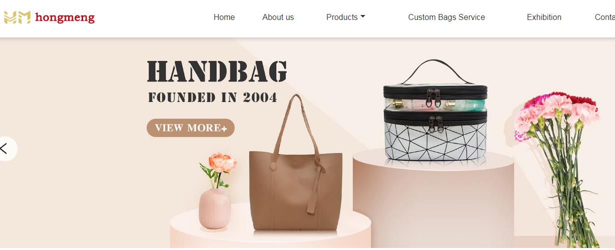 China hongmeng focus on fabric and PU materials.oem cosmetic bag backpack  manufacturer